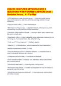 CS6250 COMPUTER NETWORK EXAM 2&NewLine;QUESTIONS WITH VERIFIED ANSWERS 2026 &vert;&NewLine;Revision Notes &vert; A&plus; Verified