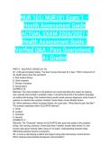 NUR 101&sol; NUR101 Exam 1 &ndash; Health Assessment Guide ACTUAL EXAM 2026&sol;2027 &vert; Health Assessment Guide &vert; Verified Q&A &vert; Pass Guaranteed - A&plus; Graded