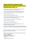 CS6250 COMPUTER NETWORK EXAM 2&NewLine;QUESTIONS WITH VERIFIED ANSWERS 2026 &vert;&NewLine;Complete Review Pack &vert; A&plus;