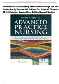 Advanced Practice Nursing Essential Knowledge For The Profession By Denisco 5th Edition Test Bank All Chapters&period; All 30 Chapters Covered Late Edition Newest Update