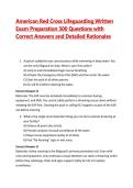 American Red Cross Lifeguarding Written Exam Preparation 300 Questions with Correct Answers and Detailed Rationales