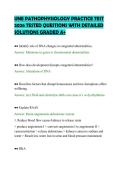 UNE PATHOPHYSIOLOGY PRACTICE TEST&NewLine;2026 TESTED QUESTIONS WITH DETAILED&NewLine;SOLUTIONS GRADED A&plus;