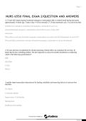 NURS 6550 Final Exam 2 Questions and Answers