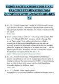 UNION PACIFIC CONDUCTOR FINAL&NewLine;PRACTICE EXAMINATION 2026&NewLine;QUESTIONS WITH ANSWERS GRADED&NewLine;A&plus;&NewLine;