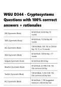 WGU D344 &vert;  Cryptosystems  &vert;Questions with 100- corrrect answers
