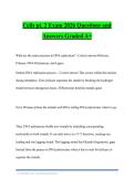 Cells pt&period; 2 Exam 2026 Questions and&NewLine;Answers Graded A&plus;
