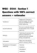 WGU - D344 - Section 1 Questions with 100- corrrect answers &plus; rationales