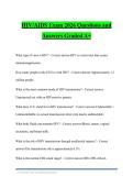 HIV&sol;AIDS Exam 2026 Questions and&NewLine;Answers Graded A&plus;