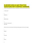 ELSEVIER HESI A2 A&P PRACTICE QUESTIONS WITH VERIFIED ANSWERS&period;