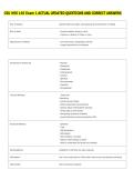 CSU HES 145 Exam 1 ACTUAL UPDATED QUESTIONS AND CORRECT ANSWERS 