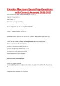 Elevator Mechanic Exam Prep Questions with Correct Answers 2026-2027&period;