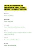 UNITEK MIDTERM TERM 1 VN&NewLine;CERTIFICATION SCRIPT 2026 FULL&NewLine;ANSWERS TEST PAPER GRADED A&plus;&NewLine;