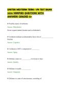 UNITEK MIDTERM TERM 1 VN TEST BANK&NewLine;2026 VERIFIED QUESTIONS WITH&NewLine;ANSWERS GRADED A&plus;
