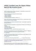 IASSC Certified Lean Six Sigma Yellow Belt &lpar;ICYB&rpar; Practice Exam Questions with Correct Answers