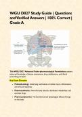 D027 WGU Advanced Patho-pharm Study Guide BUNDLE  &vert; Questions and Verified Answers &vert; 100&percnt; Correct &vert; Grade A