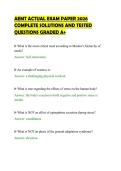 AEMT ACTUAL EXAM PAPER 2026 &NewLine;COMPLETE SOLUTIONS AND TESTED &NewLine;QUESTIONS GRADED A&plus;