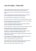Lean Six Sigma - Yellow Belt&period; Questions and Answers