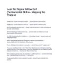 Lean Six Sigma Yellow Belt &lpar;Fundamental Skills&rpar; - Mapping the Process&period; Questions and Answers