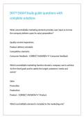 D077 EXAM Study guide questions with complete solutions