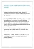 WGU D077 Study Guide Questions With Correct Answers 