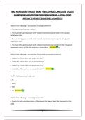 TEAS NURSING ENTRANCE EXAM -ENGLISH AND LANGUAGE USAGE&vert; QUESTIONS AND VERIFIED ANSWERS&vert;GRADED A&plus;&vert;PASS FIRST ATTEMPT&vert;NEWEST 2026&sol;2027 UPDATE&excl;&excl;&excl;&excl;