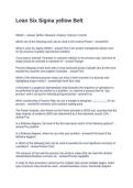 Lean Six Sigma yellow Belt&period; Questions and Answers 100&percnt; Solved