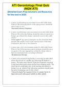 ATI Gerontology Final Quiz &NewLine;&lpar;NGN ATI&rpar; &NewLine;&lpar;Detailed Exam Prep Solutions and Resources &NewLine;for the test in 2025 