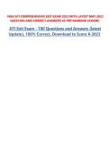 NGN ATI COMPREHENSIVE EXIT EXAM 2023 WITH LATEST MAY 2023 &NewLine;QUESTION AND CORRECT ANSWERS AS PER MARKING SCHEME&period; &NewLine;ATI Exit Exam - 180 Questions and Answers &lpar;latest &NewLine;Update&rpar;&comma; 100&percnt; Correct&comma; Download to Score A 2023