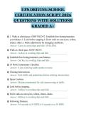 UPS DRIVING SCHOOL&NewLine;CERTIFICATION SCRIPT 2026&NewLine;QUESTIONS WITH SOLUTIONS&NewLine;GRADED A&plus;&NewLine;