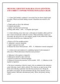 MED SURG 2 HESI TEST BANK REAL EXAM  QUESTIONS &NewLine;AND CORRECT ANSWERS WITH RATIONALES&vert;A&plus;GRADE