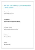 TRU BIOL 1593 midterm 1 Exam Questions With Correct Answers 