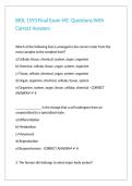 BIOL 1593 Final Exam MC Questions With Correct Answers