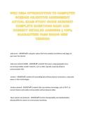 WGU D684 INTRODUCTION TO COMPUTER SCIENCE OBJECTIVE ASSESSMENT ACTUAL EXAM STUDY GUIDE 2026&sol;2027 COMPLETE QUESTIONS BANK AND CORRECT DETAILED ANSWERS &vert;&vert; 100&percnt; GUARANTEED PASS BRAND NEW VERSION&NewLine;