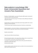 &NewLine;Data analysis in psychology OSU Exam 1Assessment Questions And Answers Pass Guaranteed&period;&NewLine;