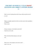 CPR&sol; FIRST AID MODULE 1-7 EXAM 2026&sol;2027 QUESTIONS AND CORRECT ANSWERS GRADED A&plus;&NewLine;&NewLine;