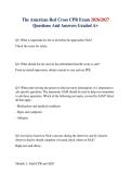 The American Red Cross CPR Exam 2026&sol;2027 Questions And Answers Graded A&plus;