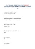 CLEVELAND CLINIC EKG TEST 2026&sol;2027 QUESTIONS AND CORRECT ANSWERS GRADED A&plus;