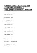CHEM 134 EXAM 1 QUESTIONS AND ANSWERS WITH COMPLETE SOLUTIONS 100&percnt; CORRECT RATED A&plus;