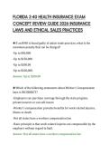FLORIDA 2-40 HEALTH INSURANCE EXAM&NewLine;CONCEPT REVIEW GUIDE 2026 INSURANCE&NewLine;LAWS AND ETHICAL SALES PRACTICES