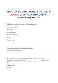 RNSG 1301 PHARMACOLOGY FINAL EXAM 2026&sol;2027 QUESTIONS AND CORRECT ANSWERS GRADED A&plus;&NewLine;&NewLine;