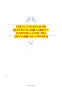 CREST CPSA Exam 300 Questions and Correct Answers Latest 2026&sol;2027 &lpar;Verified Answers&rpar;