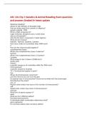 ASC 101 Chp 7 Genetics & Animal Breeding Exam questions&NewLine;and answers Graded A&plus; latest update&NewLine;Selective breeding&quest;&NewLine;allows for the selection of favorable traits&NewLine;How are traits pased from parents to offspring&quest;&NewLine;genetic material - DNA&NewLine;What is DNA composed 