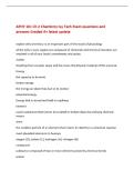 APHY 101 Ch 2 Chemistry Ivy Tech Exam questions and&NewLine;answers Graded A&plus; latest update&NewLine;explain why chemistry is an important part of the study of physiology&NewLine;all the cells in your organs are composed of chemicals and chemical reactions are&NewLine;involved in all