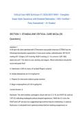 Critical Care HESI Exit Exam V1 2026&sol;2027 NGN &ndash; Complete Exam-Style Questions with Detailed Rationales &vert; 100&percnt; Verified &ndash; Pass Guaranteed &ndash; A&plus; Graded