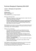 Summary Managing & Organising &vert; UA &vert; 2025