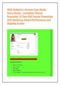 2026 Pediatric i-Human Case Study&colon; Avery Brook &ndash; Complete Clinical Encounter 10 Year-Old Female Presenting with Declining School Performance and Slipping Grades