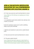 AFSB 152 THE INSTITUTES CERTIFICATION &NewLine;EVALUATION TEST 2026 COMPREHENSIVE &NewLine;QUESTIONS WITH SOLUTIONS GRADED A&plus; 