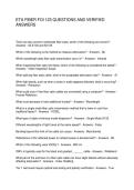 ETA FIBER FOI 123 QUESTIONS AND VERIFIED ANSWERS