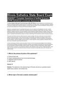 Illinois Esthetics State Board Exam 2026&lowbar;2027 &lowbar; Complete Questions & Verified Answers &lowbar; IDFPR Esthetician Licensure Assessment&period;pdf