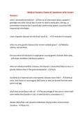 Medical Genetics Exams &num;1 Questions with Correct&NewLine;Answers